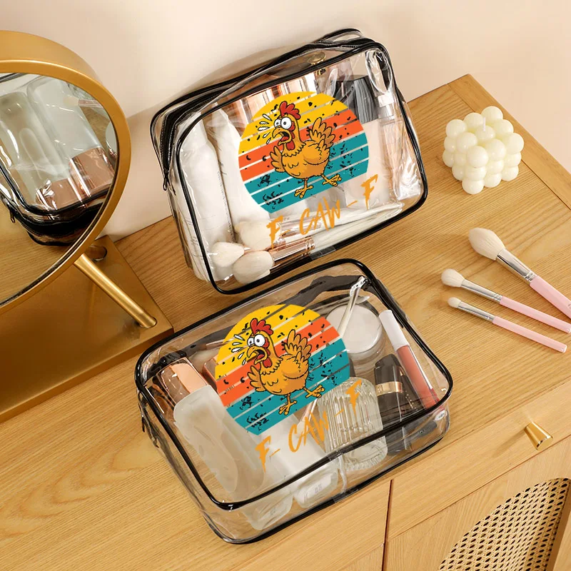 2026 جديد F-CAW-F الدجاج Harajuku الحيوان المرأة حقيبة مستحضرات تجميل PVC وحقيبة مستحضرات التجميل البلاستيكية المألوف الراقية وعالية الجودة #1