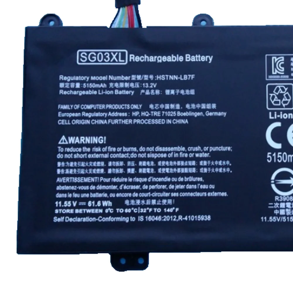 11.55v 61.6WH 5150 2600mah SG03XLオリジナルhp M7-U009DX HSTNN-LB7E TPN-I126 3ICP7/61/80 SG03XL