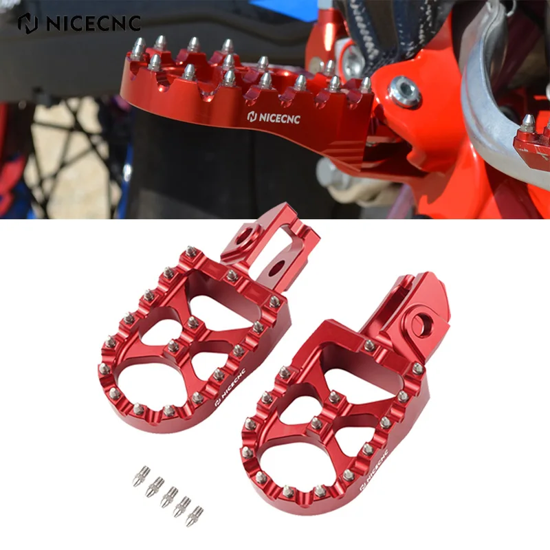 NICECNC Motorcycle Footrest Footpeg Foot Pegs For Beta RR200 RR250 RR300 RR350 RR390 RR400 RR430 RR450 RR480 RR520 2020-2022