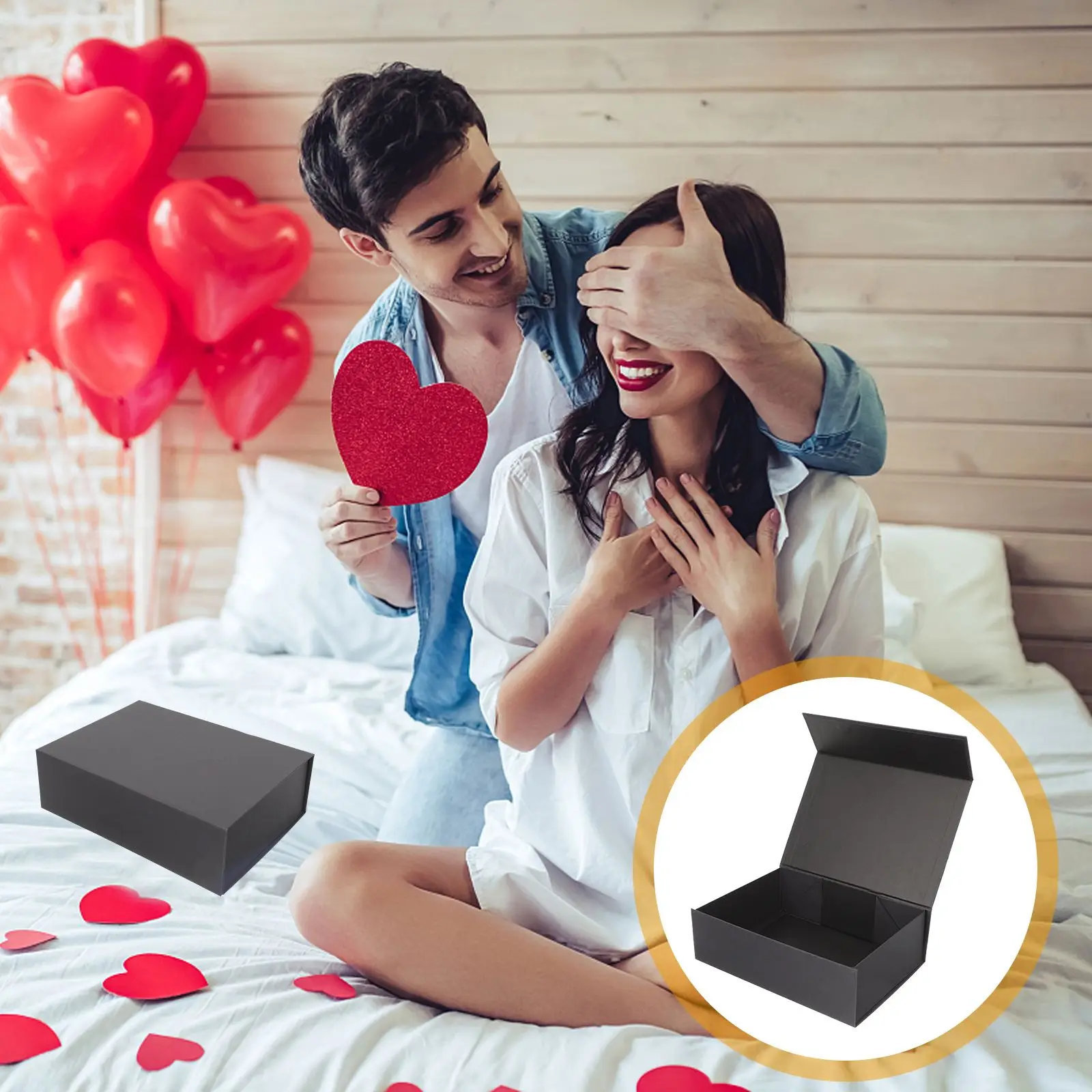 Valentine'S Day Surprise Magnetic Box Gift Boxes Cardboard Folding Geotobox | Popular Deep Multiple Colors Luxury Closure Lid