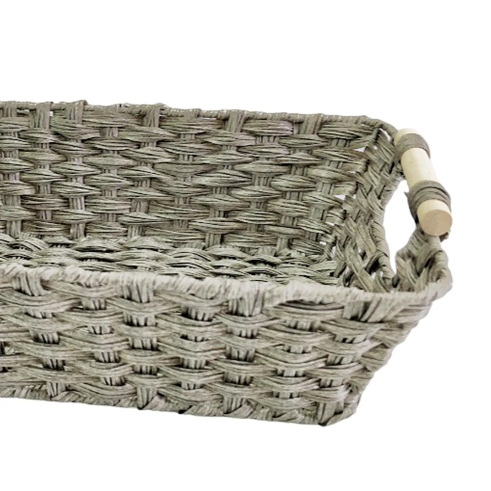 Imitation Rattan Storage Basket Decorative for Home Bedroom Coffee Table