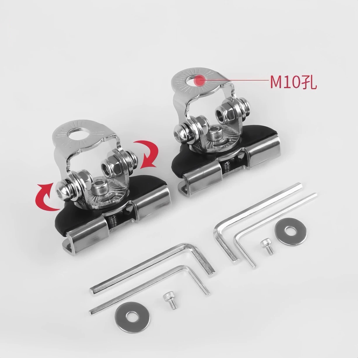 

LED Light Bar Mounting Bracket LED Work Light Clip Clamp Holder Hood Fog Light Lamp Holder Off Road Auto Accessories rotatable