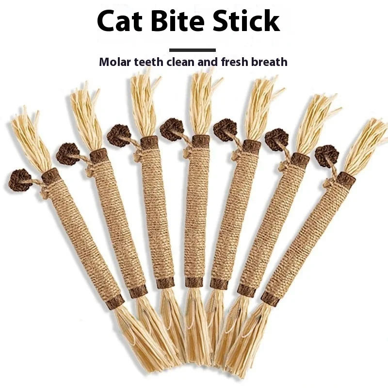 Polygonum Polygonum Molar Stick Cat Toy Self-Amusement Catnip Ball Fun Cat Stick Bite Resistant Cat Biting Cleaning Supplies