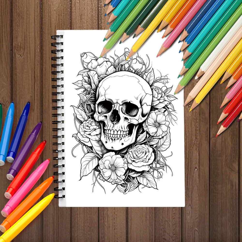 Adult Coloring Book -30 Sheet Spiral Coloring Book, 11.2X 8.3Inch,100Gsm Thick Paper,Back to School,New Year,Birthday Gift – Detail 6