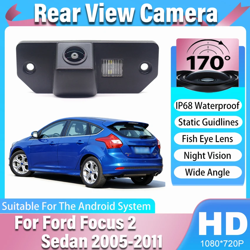 170° CCD Night Vision HD 1080X720P Special Vehicle Waterproof Rear View Camera For Ford Focus 2 Sedan 2005-2011 C-Max Mondeo Car