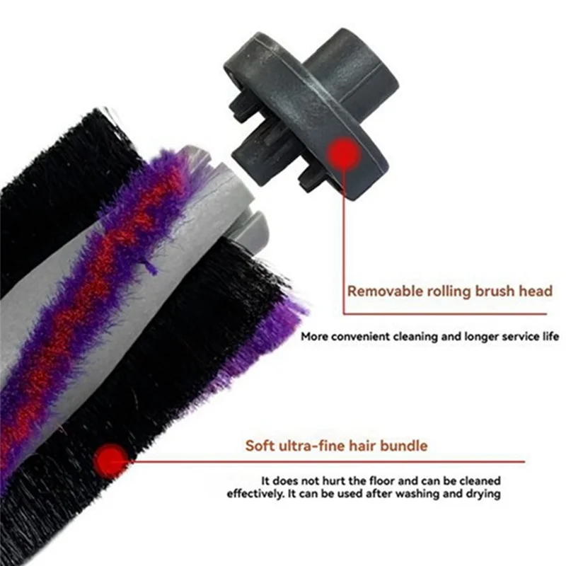 A74G-For Midea M7 / M7 Pro / M7 Max / Eureka NER700 Vacuum Cleaner Vacuum Cleaner Part Main Brush Side Brush Filter Mop Cloth