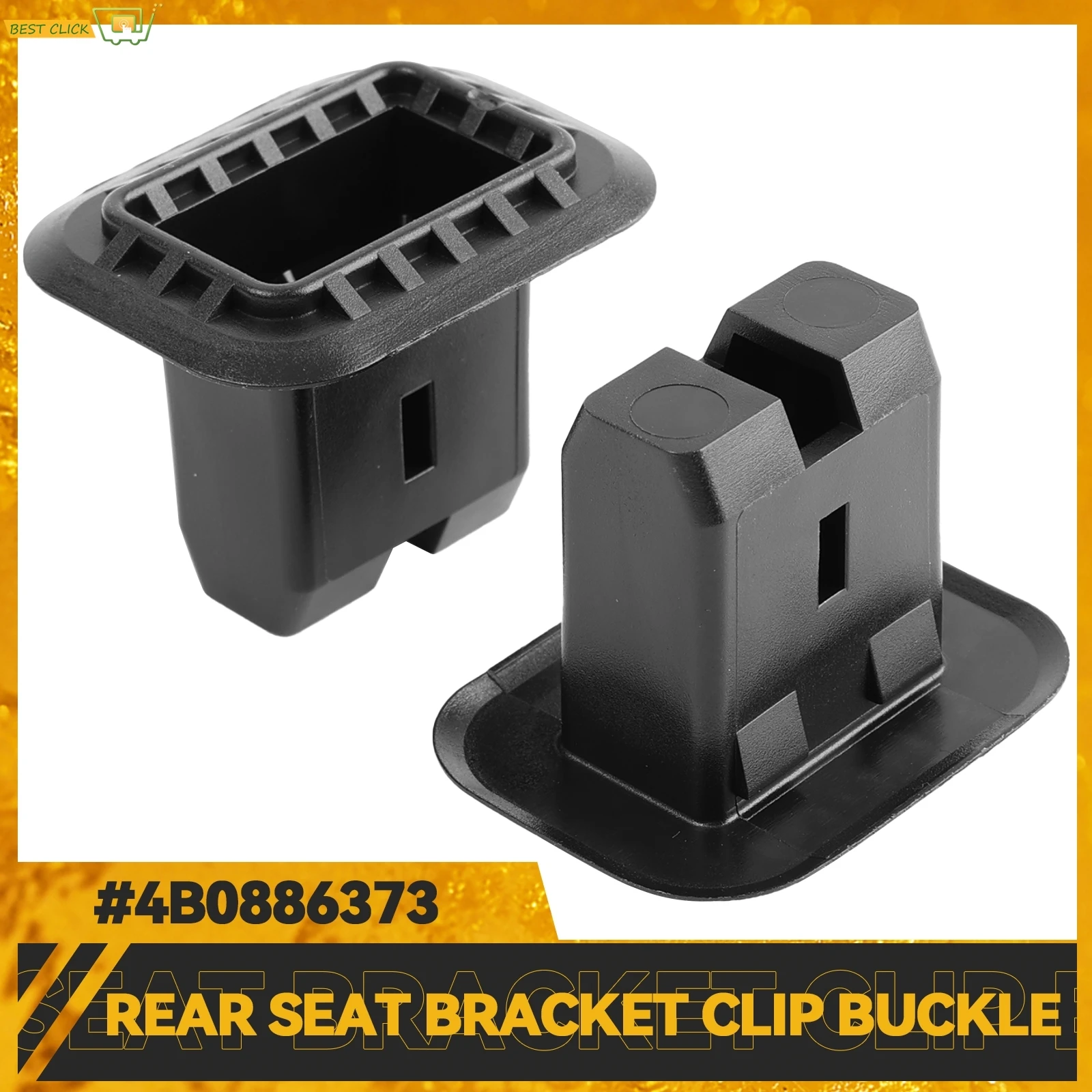 2pcs Car Rear Seat Bracket Clip Buckle 4B0886373 For A4 Quattro02-08 A4 A6 Golf MK5 MK6 Jetta Scirocco Skoda Octavia Superb Seat