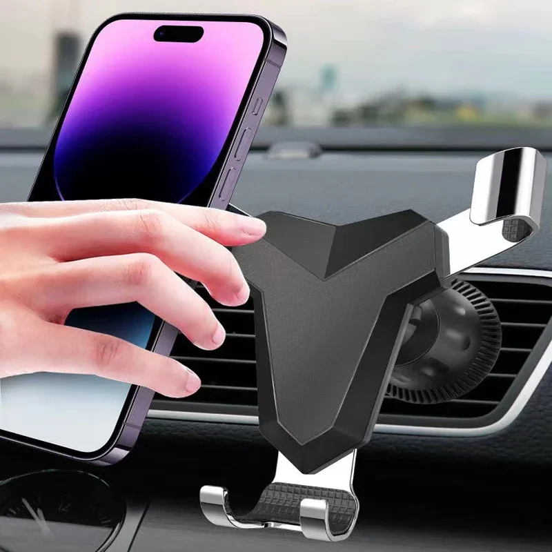 

Car Phone Holder Gravity Support Mount Auto Air Vent Clip Smartphone Stand For IPhone Samsung GPS Stand New Voiture Accessories