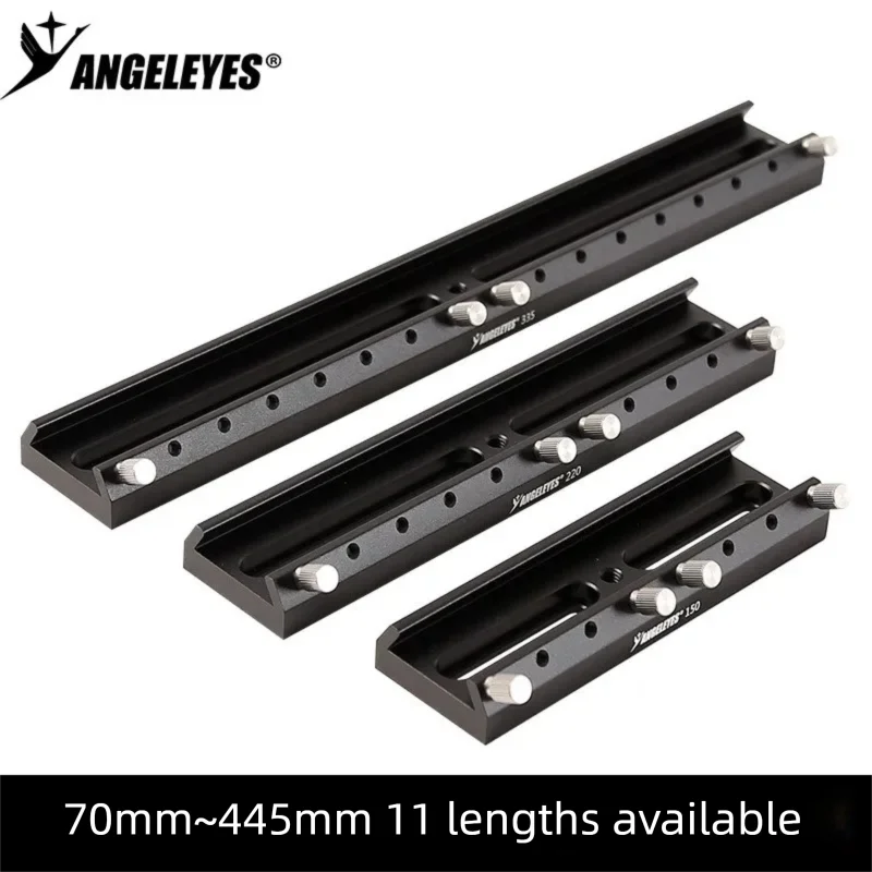 Angeleyes Finderscope Base, Extended Slot Guiding, Dovetail Plate Saddle, Astronomical Telescope Accessory Black