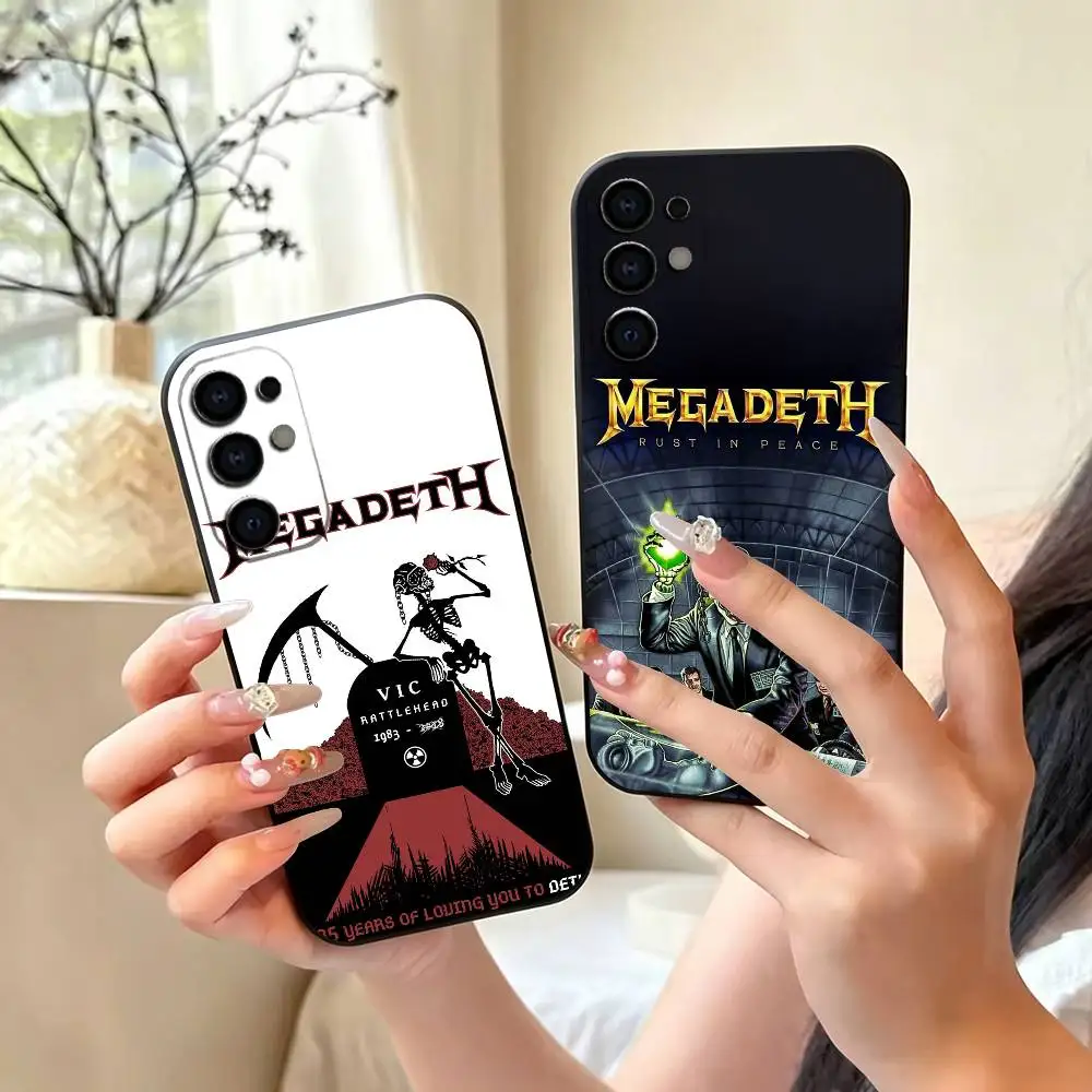 Megadeth Thrash Metal Band gift Phone Case Black Silicone Soft For Samsung S25,S24,S21,S22,S23,S30,Ultra,S20,Plus,Fe,Lite