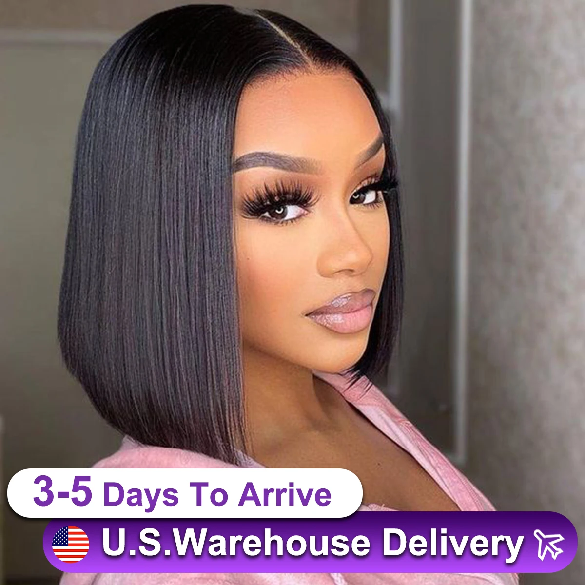 Bone Straight Bob Wig 13X6 Closure Glueless Ready To Wear 13x4 HD Lace Front Human Hair Wigs 16 Inch Remy Peruvian For Women