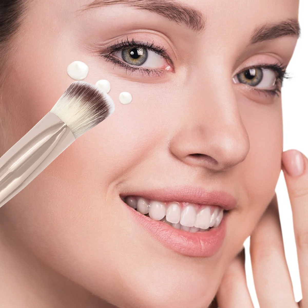 MAANGE-brocha de contorno de 3 piezas, aplicador de cerdas de nailon suave, Universal, tipo de piel, mango ABS duradero, herramienta de belleza facial