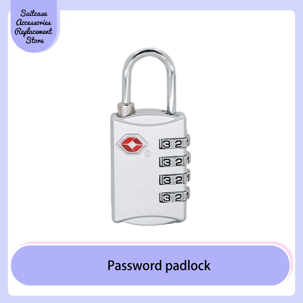 Customs lock padlock accessories Travel lightweight portable luggage anti-theft steel rope code lock anti-skid design