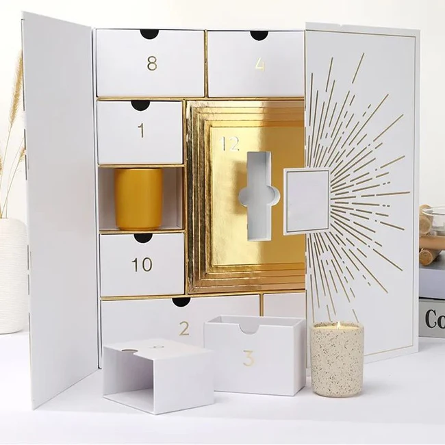 Customized queryBest-Selling 25-Day Countdown Kraft Calendar Box Foil Specifications Custom Christmas Advent Gift Surprise Makeu
