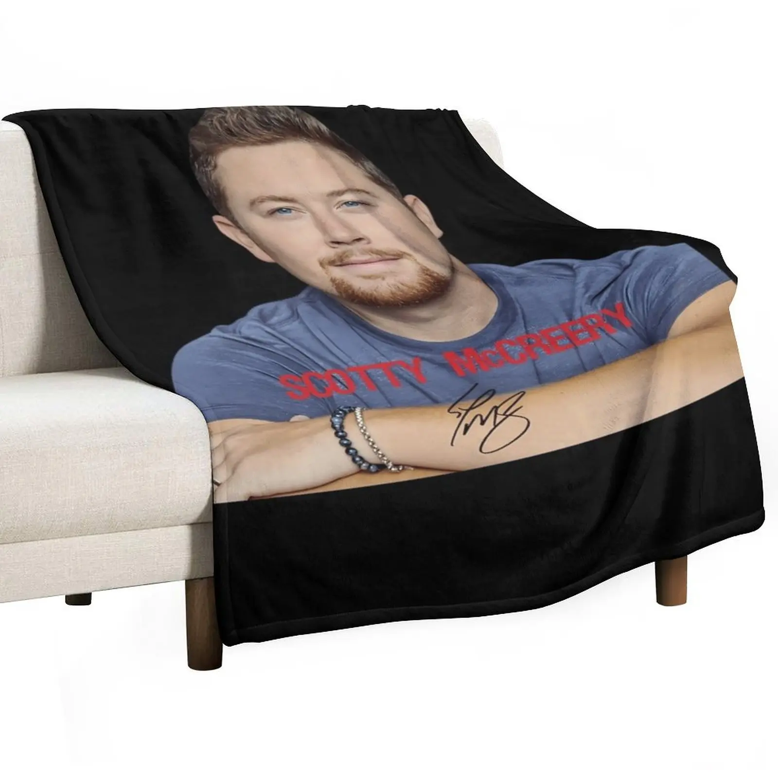 스코티 시그니처 담요 이동식 장식 소파용 장식용 털 담요