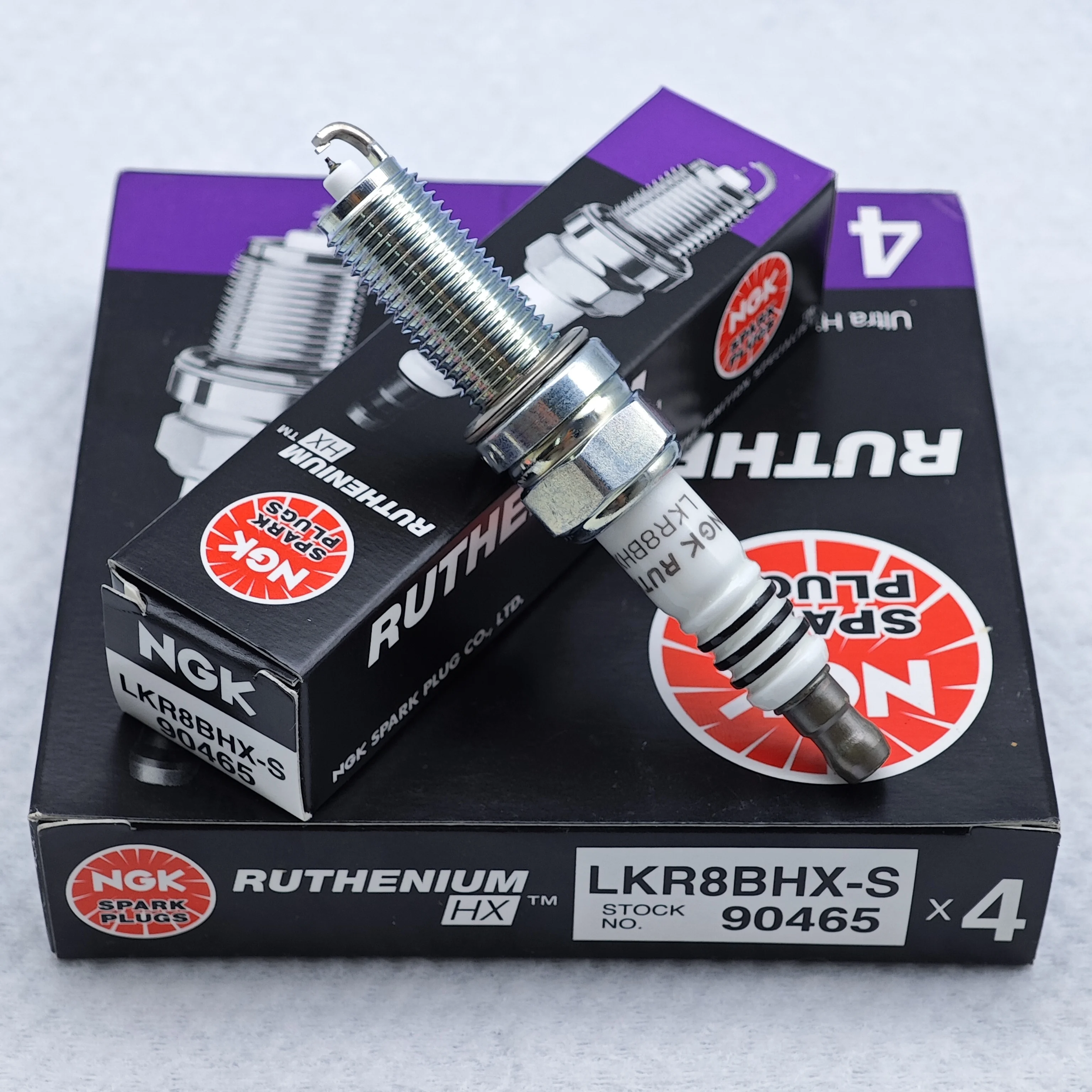 4pcs NGK Ruthenium Spark Plug LKR8BHX-S 90465