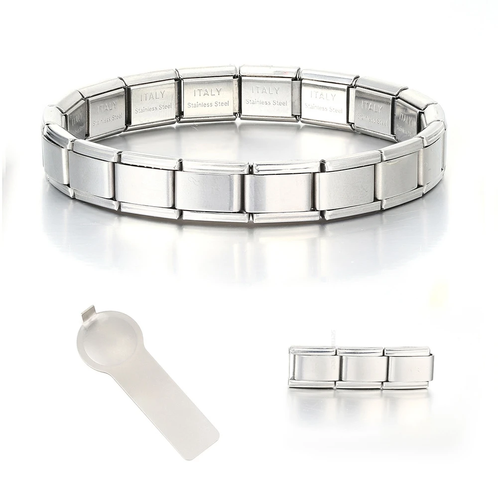 Trendy Italian Charm Bracelet for Women DIY Modul Charms Stainless Steel Design Ideal Fashion Gift for Ladies Jewelry Wholesale
