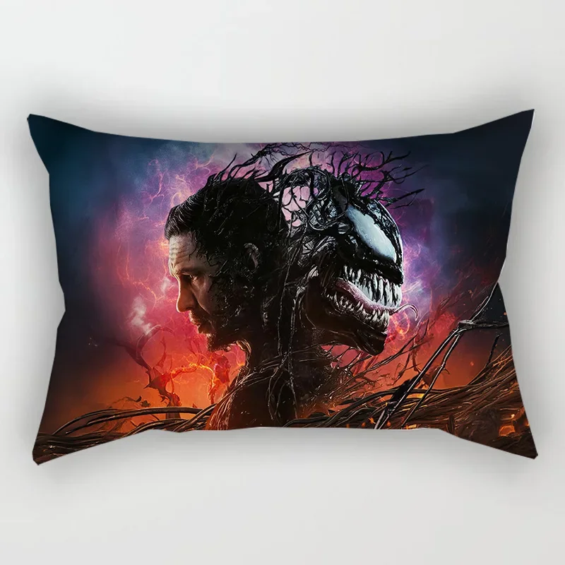 Marvel Venom Disney Anime Peripheral Figure Peach Skin Pillowcase Home Decorate Waist Pillow Sofa Bedroom Birthday Gifts