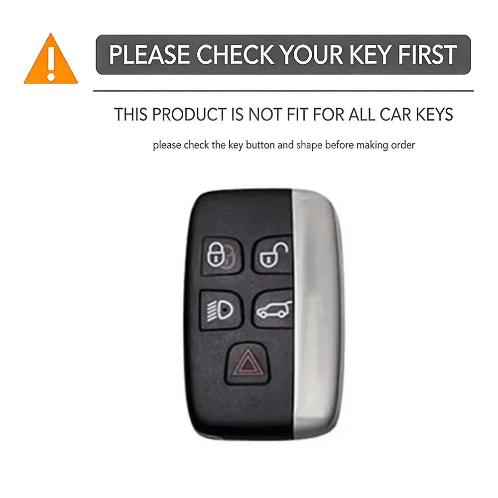For Land Rover Range Rover Sport Velar Evoque Freelander2 Discovery Jaguar XF XJ XJL XE 5 Buttons Silicone Car Key Case Cover