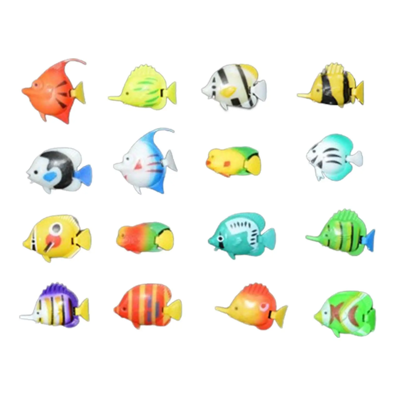 20 Pieces Tropical Floating Fishes Accessories Random Colors Fish Model Imitation Fishes for Fish Tank Water Filled Equipment