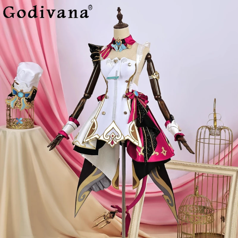 Tail Hat Headwear Accessories Outfit Dress Women Carnival Halloween Animation Dress Set Girls Sweet Party Wig Prop Suits