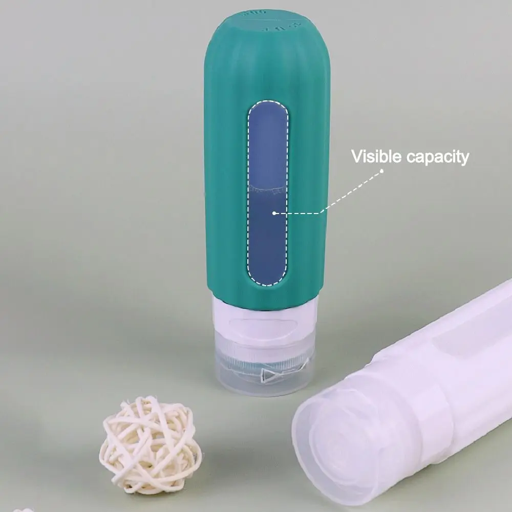 90 ml Silikon nachfüllbare Flaschen Squeeze große Kapazität Duschgel Lotion Flasche sichtbares Design Shampoo Unterabfüllung Reise