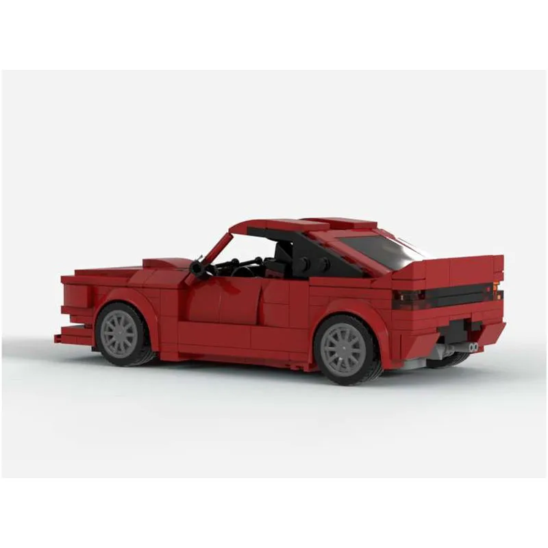 MOC-139262 vermelho novo pequeno carro esportivo de corrida bloco de construção modelo 388 peças moc criativo crianças aniversário bloco de construção brinquedo