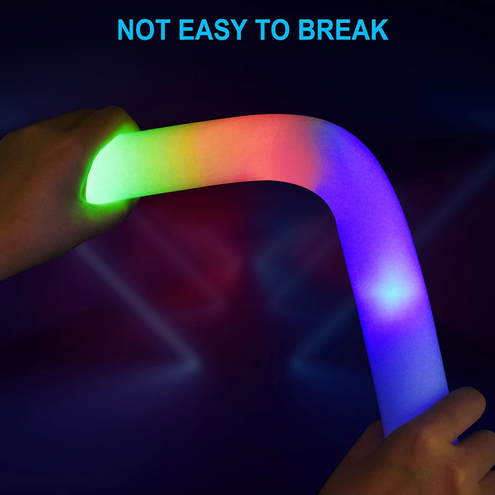 56/102pcs LED Foam Sticks Flashing Glow Sticks Party Supplies Light Up Batons Glow in the Dark for Wedding Party Raves Concert