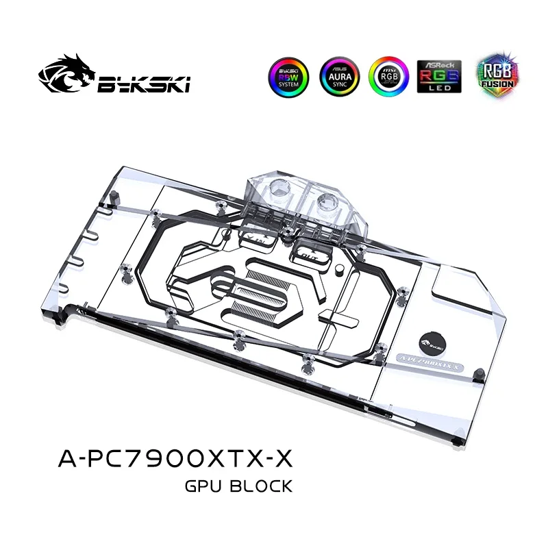 Bykski rx 7900xt gpu block verwendung für power color amd radeon rx 7900xt hellhound karte/wasser kühlung kupfer kühler A-PC7900XTX-X