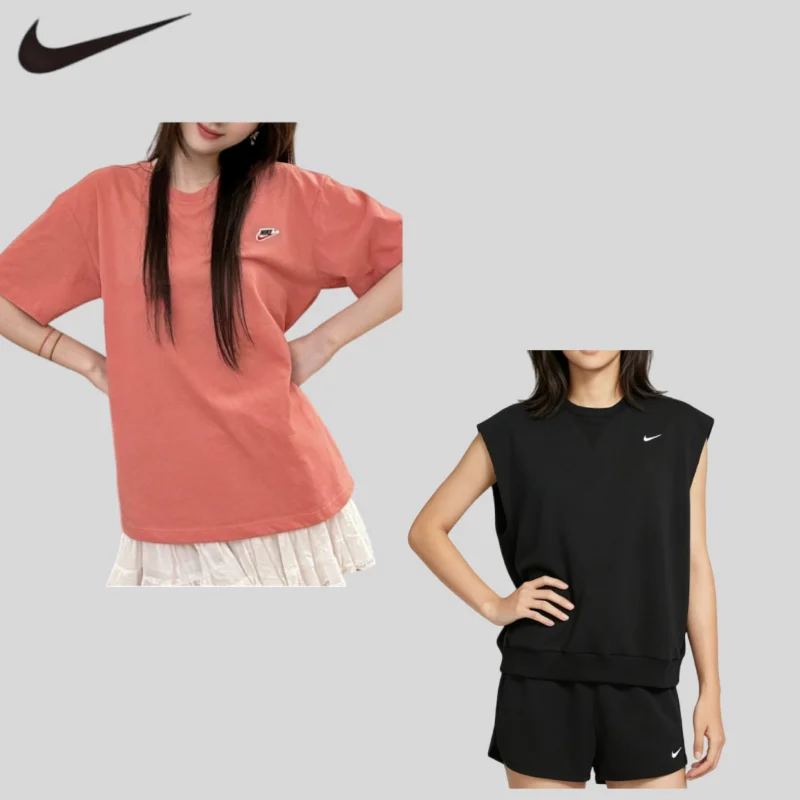 Conjunto Nike de 2 Peças: Camiseta de Manga Curta e Colete Sem Manga Masculino para Treino ao Ar Livre HJ4202-010+DZ4685-638