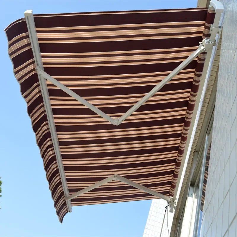 Electric Sun Metal Aluminum Polycarbonate Folding Awning Full Window Door Aluminum Alloy
