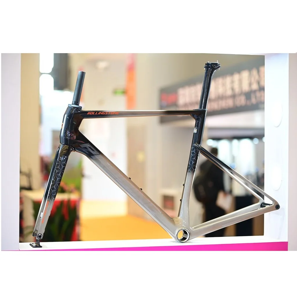RollingStone Probing carbon disc brake road frame set with handle bar internal routing, 46 49 52 54 56cm, UCI appr