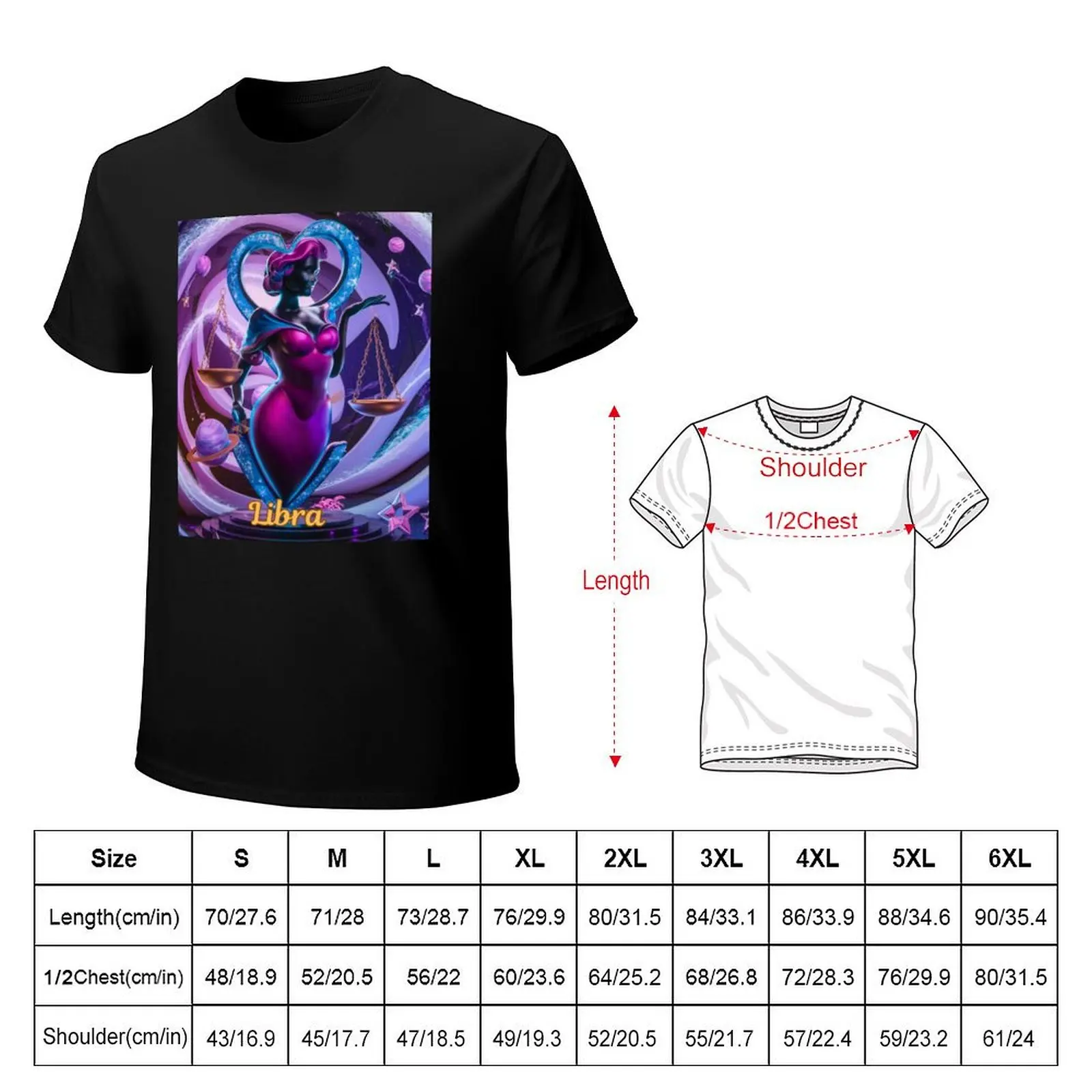 Libra Zodiac, heart shape T-Shirt Daily Wear Print T-Shirt