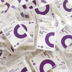 50 adet Kore Kart Kollu Şeffaf Asitsiz CPP SERT Binfer Fotocard Holografik Koruyucu Film Albümü Bağlayıcı Fotoğraf Patlamış Mısır Kartı