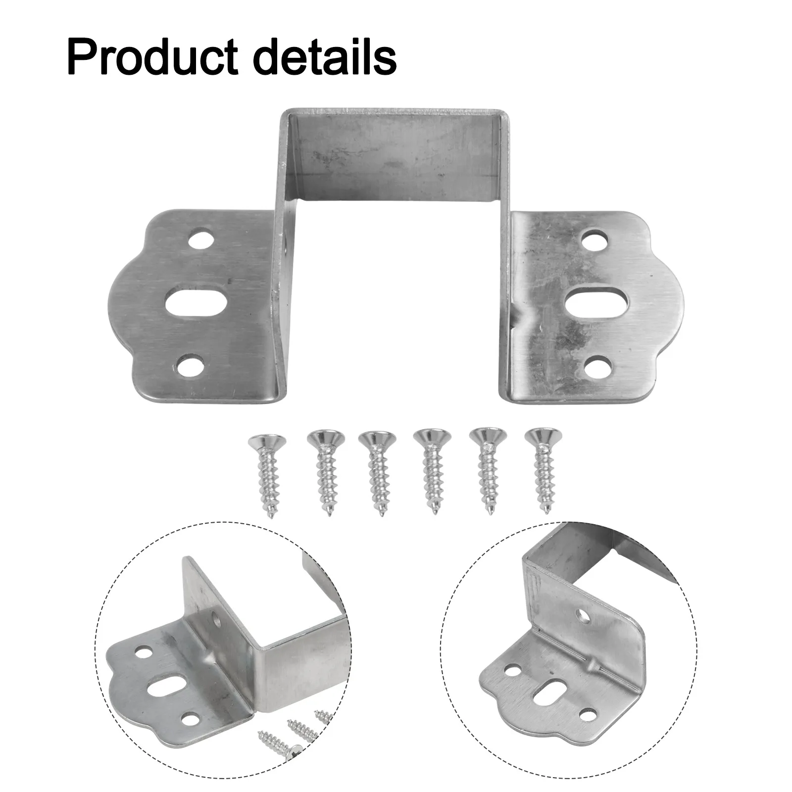 Commercial Grade U Shaped Bed Rail Brackets Heavy Duty Metal Support for Securing Wooden Structures and Enhanced Stability