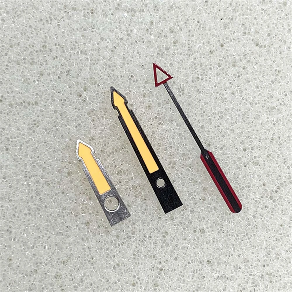 

Yellow Luminous Hands NH35 Pointers, 8-12-12.5mm Watch Hands, for NH35/NH36/4R/7S/NH70 Movement, 3Pins Needles Watch Accessories