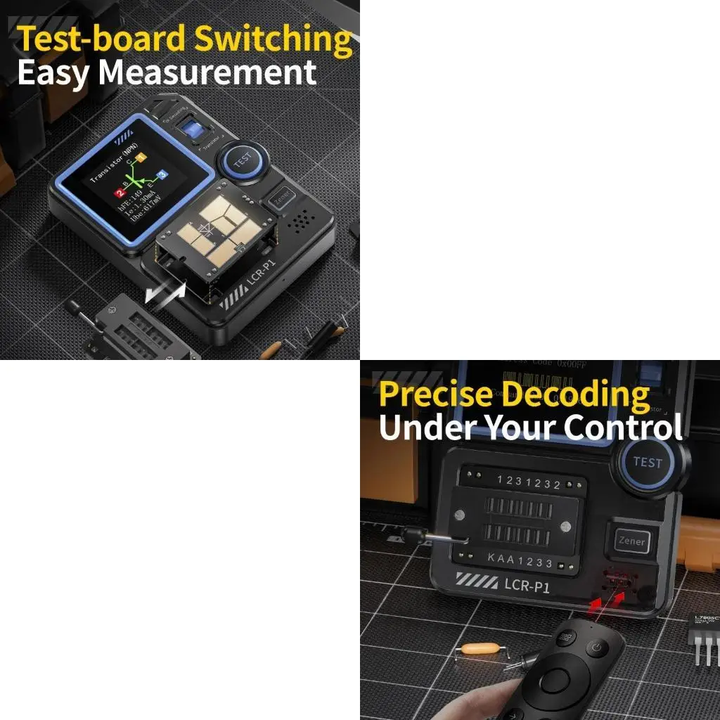 

896F LCRP1 Transistor Tester Multifunction Electronic Component Meter With Color Screen For Semiconductor Analysis Tool