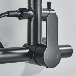 Stainless steel kitchen tap with sprayer, rotary tap, wall assembly, single strap, cold and hot water mixer, washing crane 8 Main Sales Laundry Tap - №6