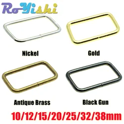 100 Pcs/Pack Webbing 10-38MM Metal Wire Formed Rectangle Ring Loops For Luggage Backpack Travel Bag