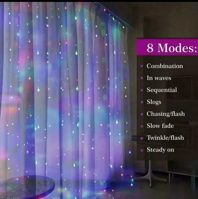 Curtain LED String Light Garland LED Fairy String Lights Gift Bedroom New Year Lamp For Wedding Party Home Decoration