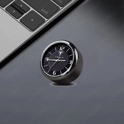 테슬라 모델 3 모델 S 모델 X 모델 Y 액세서리용 자동차 액세서리 센터 콘솔 에어컨 쿼츠 야광 시계