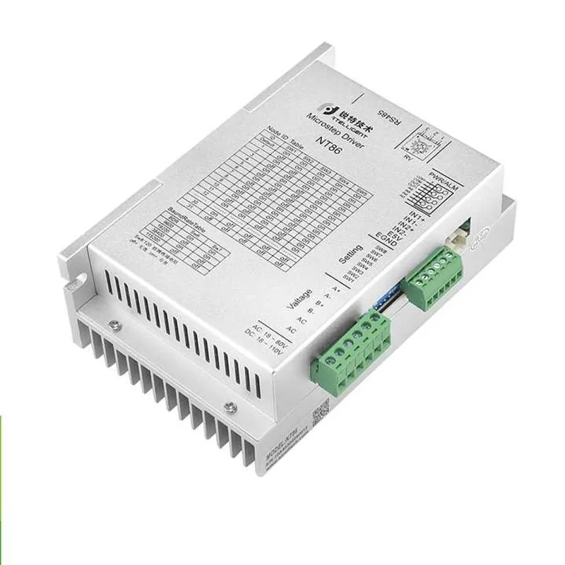 Imagem -03 - Driver de Motor Deslizante Digital para Circuito Aberto e Circuito Fechado Controle Modbus Fases Rs485 Nema 34 Nt86 1880v
