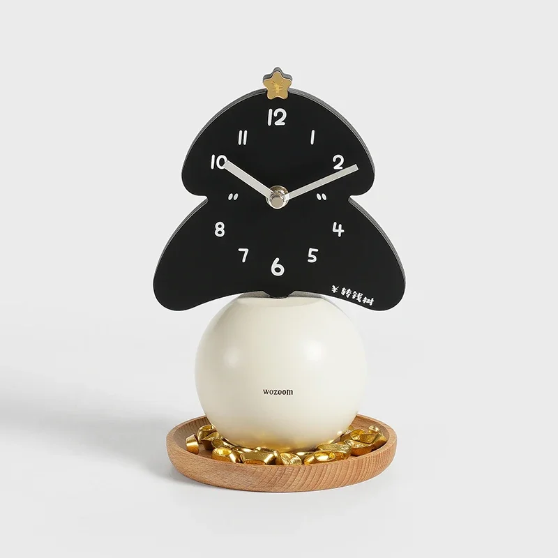 Creativity Freedom Rotate Decoration Desk Clock Minimalist Art Living Room Desktop Gadgets Clock Watch Nightstand Alarm Clock