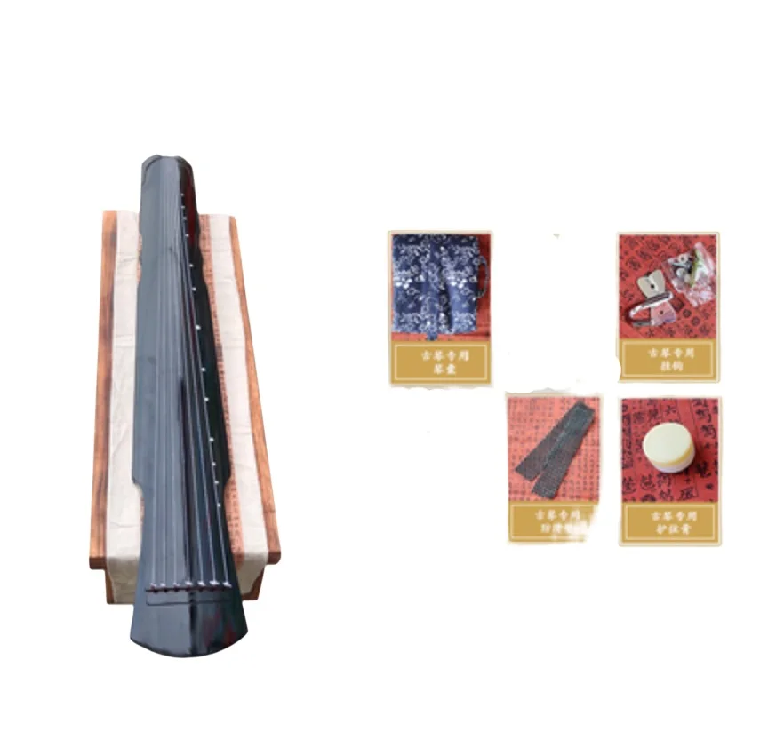 Guqin paulownia black Chinese stringed instrument