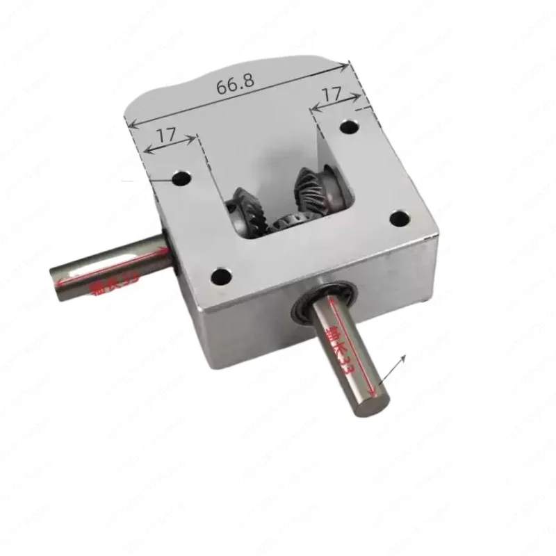 Differential Gearbox Small Corner 90 Degree 1:1 Spiral Bevel Gear Shaft 6 Axis 8 Axis