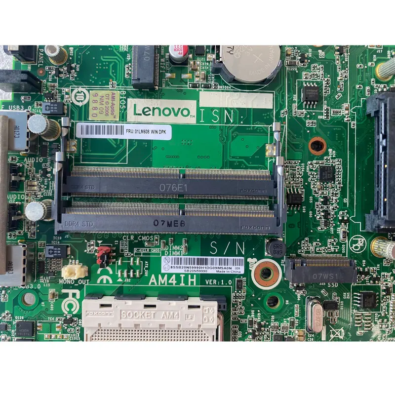 Imagem -02 - Placa-mãe Portátil para Lenovo Thinkcentre Am4ih Mainboard Placa-mãe Desktop Fru pn 01lm608 00xk302 00xg189 M715q