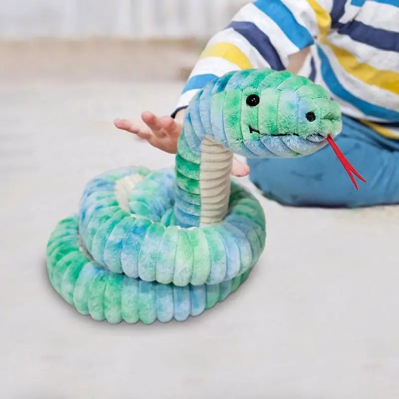 Grande serpente peluche simulazione giocattolo gigante serpente corpo lungo delicato sulla pelle che abbraccia animale peluche scherzo oggetti di scena per la decorazione domestica