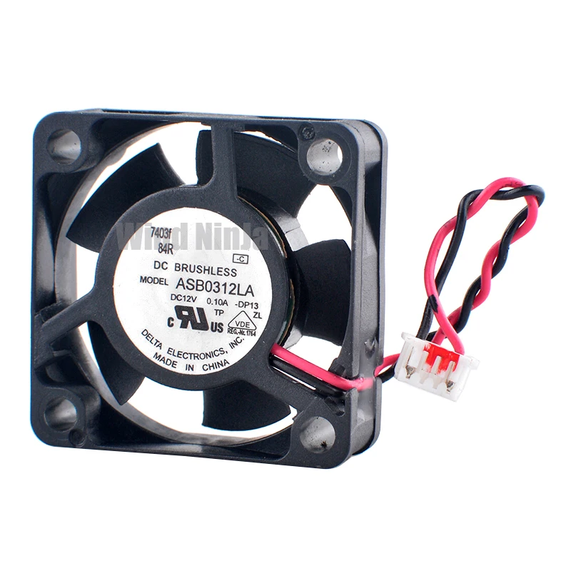 ASB0312LA Micro Cooling Fan 3cm/30mm 30x30x10mm DC12V 0.10A 2-Pin 8000 RPM for Power Supply - Compact Cooling Solution