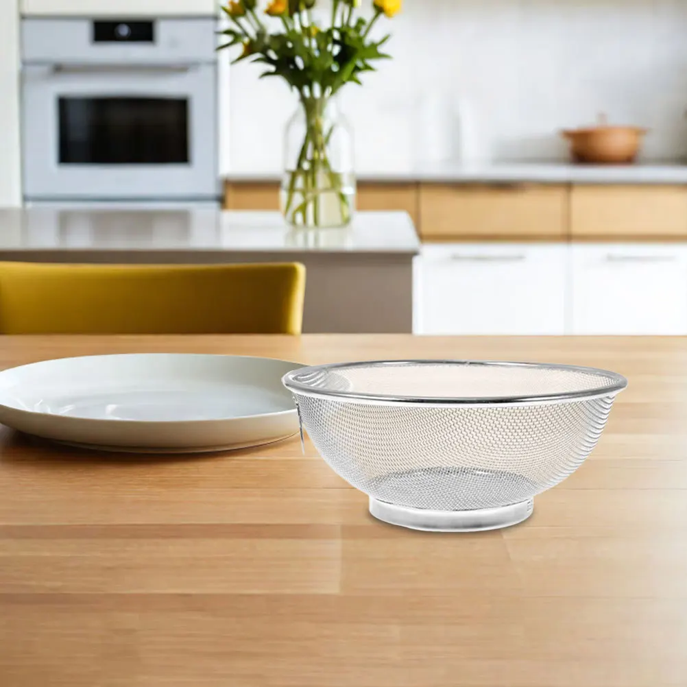 

2pcs Stainless Steel Mesh 18Cm Fine Filter For Oil Soy Milk Juice Kitchen Cooking Frying Drain Basket Metal Sieve Kitchen