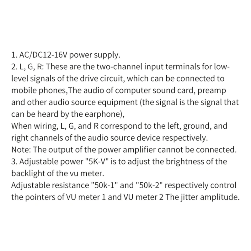 DB Level Header Power Amplifier Level Meter P-134 VU Meter Header High Accuracy with Pointer-Dial for Home